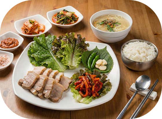 보쌈정식 메뉴 사진(네이버)