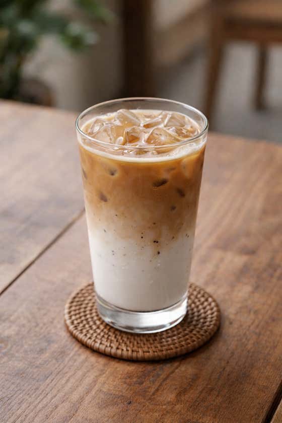 바닐라라떼 (ICE) 메뉴 사진(네이버)
