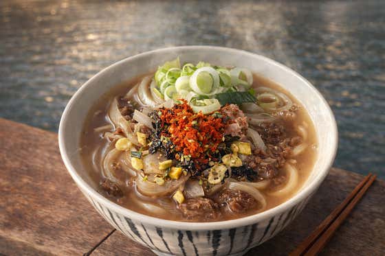 🍜니꾸우동(소고기 우동) 메뉴 사진(네이버)