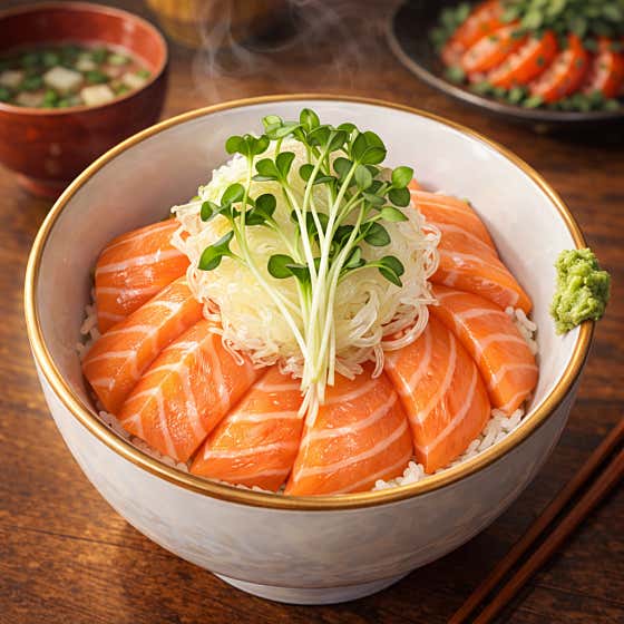 🐟사케동(연어덮밥) 한정판매 메뉴 사진(네이버)