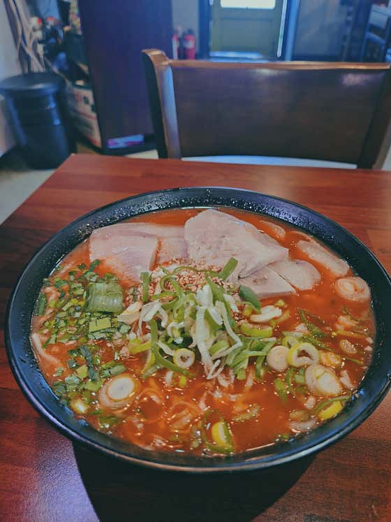 얼큰국수곱빼기 메뉴 사진(네이버)