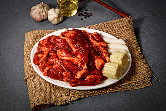양념오리 반마리 2인분 메뉴 사진(네이버)