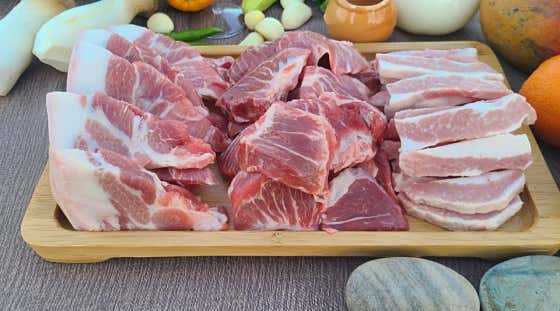 뒷고기모둠(600g) 메뉴 사진(네이버)