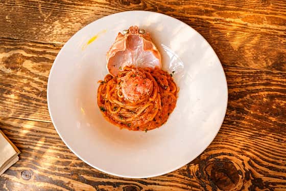 게살 토마토 크림 파스타 메뉴 사진(네이버)
