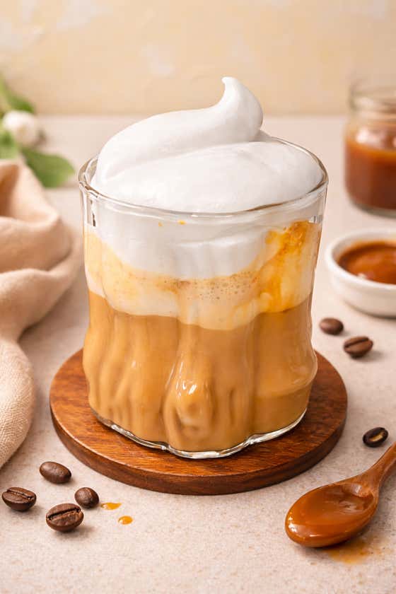 블랙슈가크림라떼 메뉴 사진(네이버)