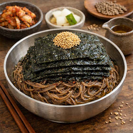 김 들기름 막국수 메뉴 사진(네이버)