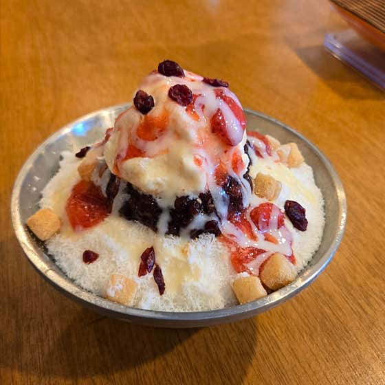 눈꽃팥빙수 메뉴 사진(네이버)