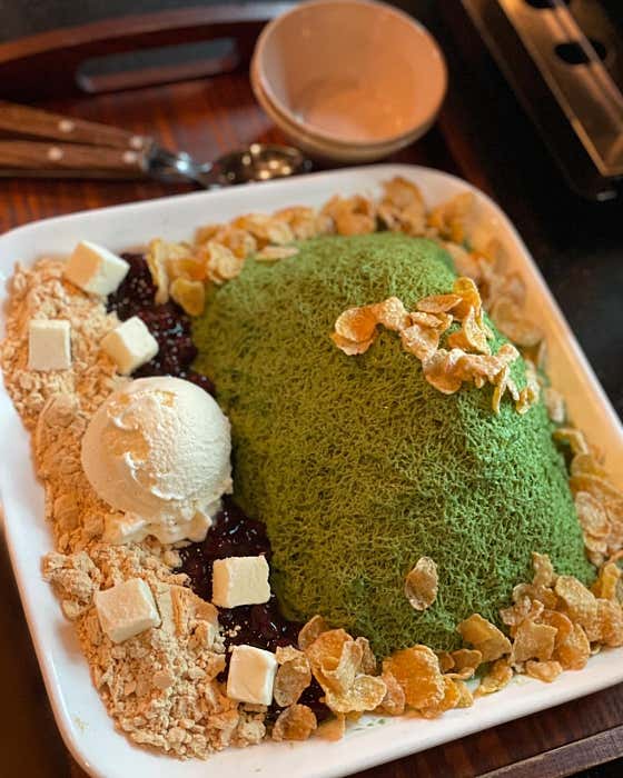 말차 빙수 메뉴 사진(네이버)