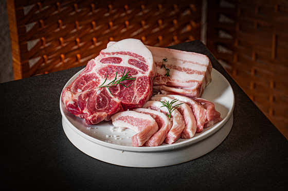 제주흑돼지 한판(600g) 메뉴 사진(네이버)