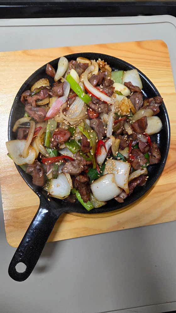 똥집마늘소금구이 메뉴 사진(네이버)