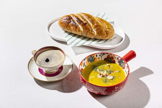 단호박스프+버터구운빵 메뉴 사진(네이버)