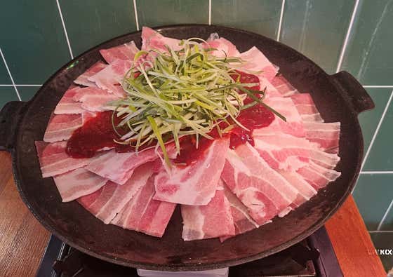 삼겹고추장주무럭1인분 메뉴 사진(네이버)