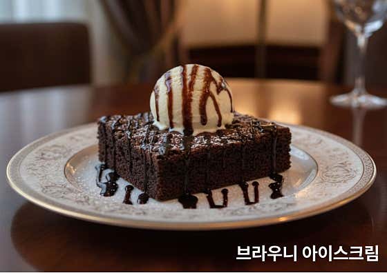 브라우니 바닐라 아이스크림 메뉴 사진(네이버)