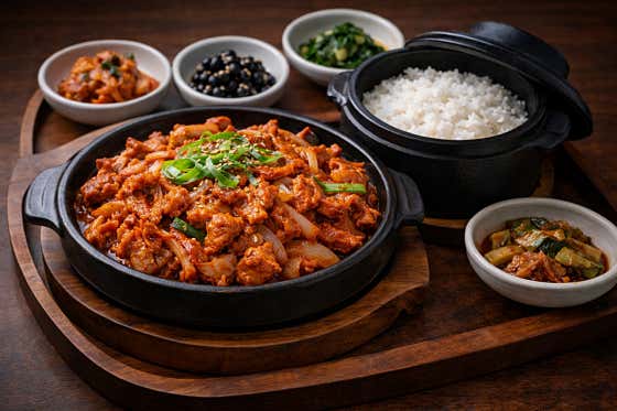 <점심특선> 한돈제육볶음 솥밥정식 메뉴 사진(네이버)