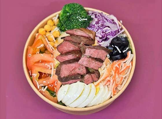 스테이크 샐러드 메뉴 사진(네이버)
