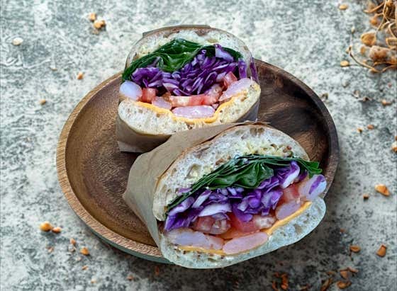 구운새우 치아바타 샌드위치 메뉴 사진(네이버)