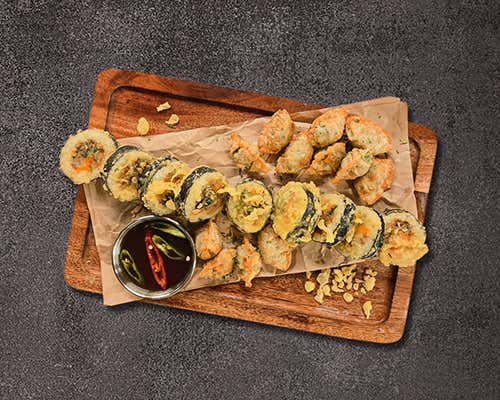 바삭 유부 김밥 메뉴 사진(네이버)