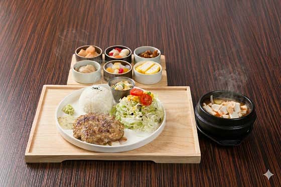 한돈떡갈비 정식 메뉴 사진(네이버)