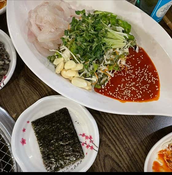 부산막회 메뉴 사진(네이버)