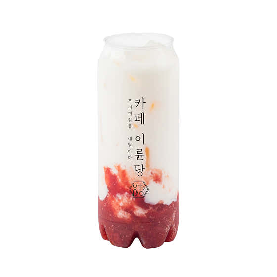 리얼딸기라떼 메뉴 사진(네이버)