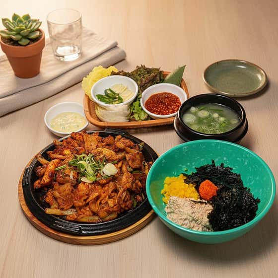 숯불 양념구이 한상 메뉴 사진(네이버)