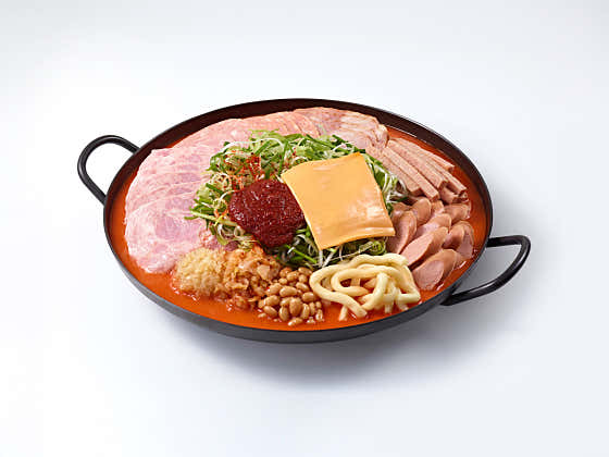 48시간숙성햄프리미엄수제햄부대찌개1인 메뉴 사진(네이버)