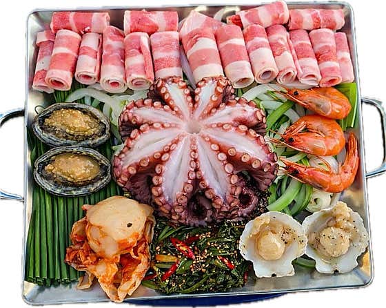 돌문어해물삼합 메뉴 사진(네이버)