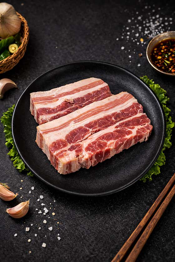 숙성삼겹살 메뉴 사진(네이버)