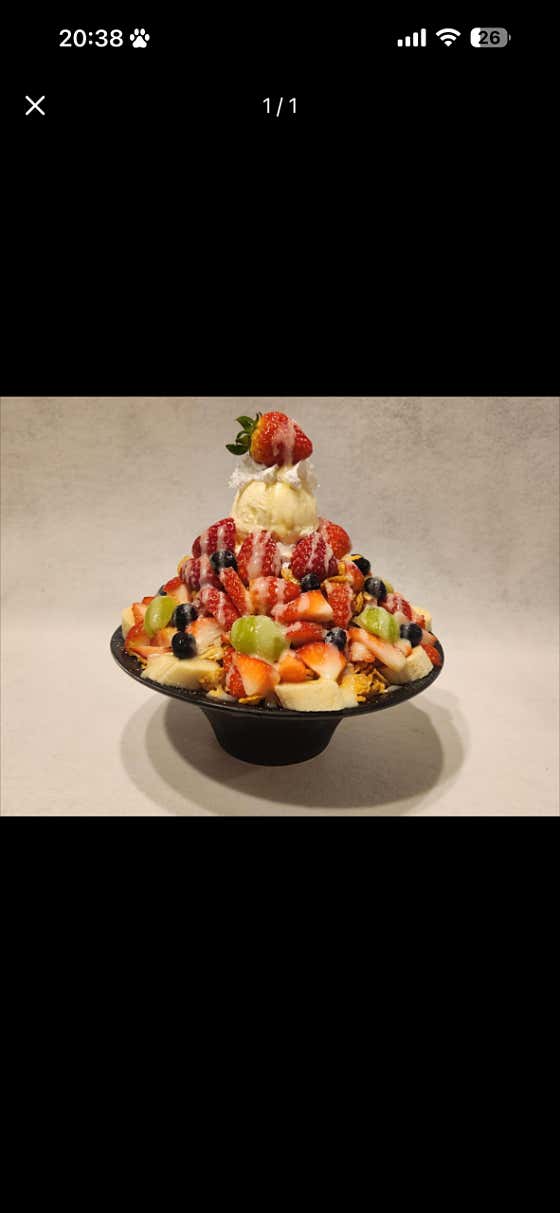 생딸기빙수 메뉴 사진(네이버)