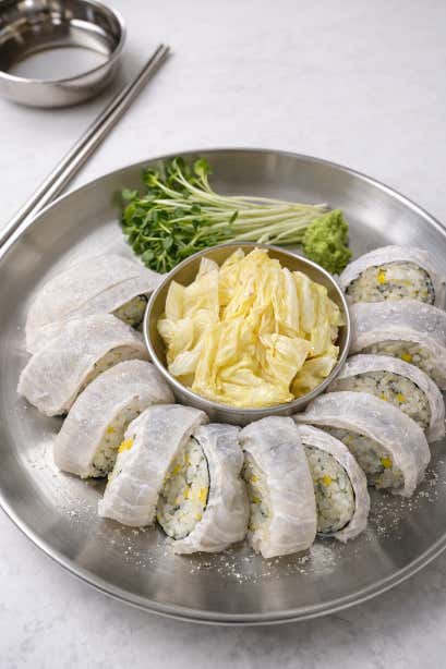 광어소금김밥 메뉴 사진(네이버)