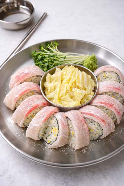 도미소금김밥 메뉴 사진(네이버)