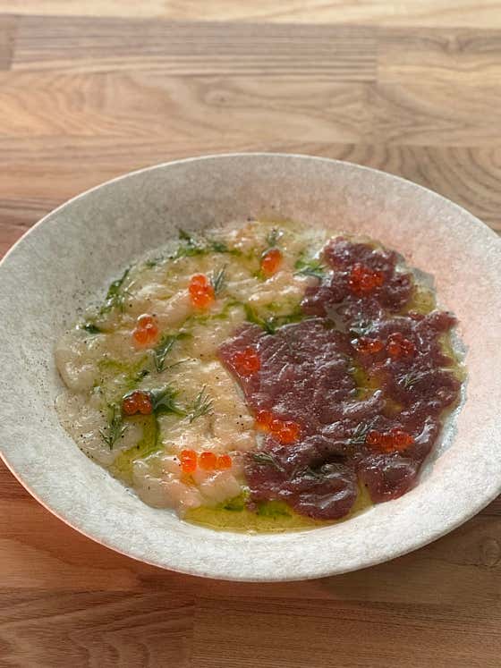 관자 & 참치 카르파초 메뉴 사진(네이버)
