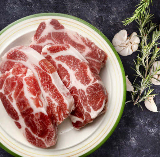 이베리코 목살 100g 메뉴 사진(네이버)