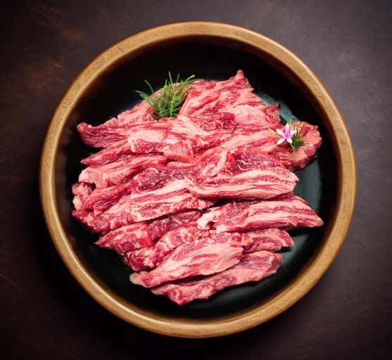 한우 갈비살 100g 메뉴 사진(네이버)