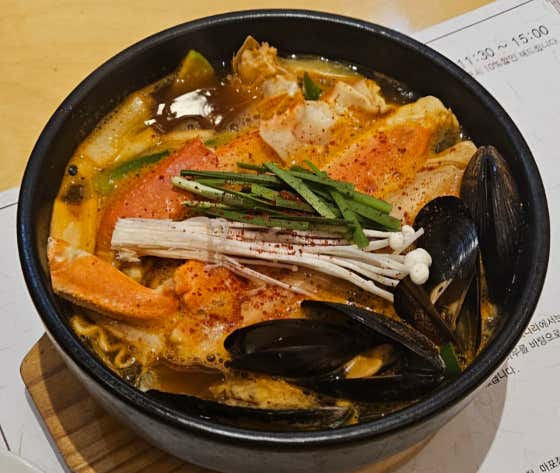 대게 라면 - 평일 런치 식사메뉴 메뉴 사진(네이버)