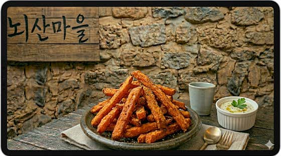 고구마튀김 메뉴 사진(네이버)