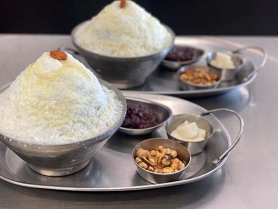 순수우유팥빙수 메뉴 사진(네이버)