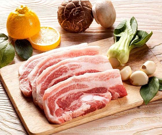 이베리코 삼겹 100g 메뉴 사진(네이버)