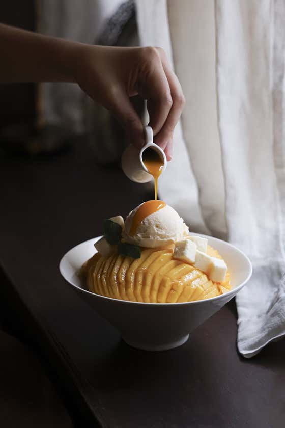 생망고빙수 메뉴 사진(네이버)