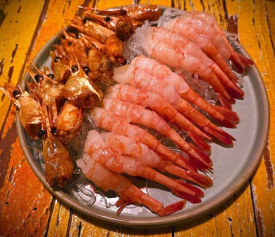 단새우 회 메뉴 사진(네이버)