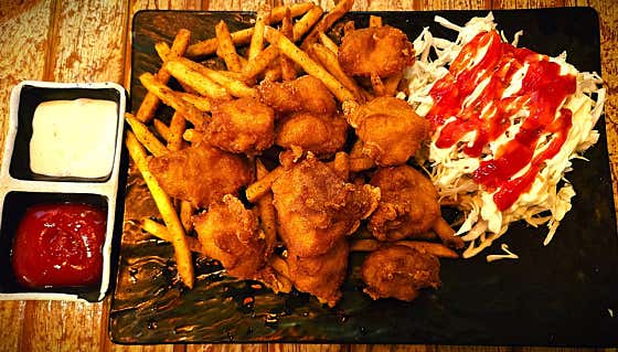 치킨 가라아게(with 감자튀김) 메뉴 사진(네이버)