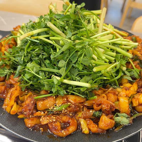 미나리 곱창볶음 메뉴 사진(네이버)