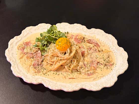 베이컨크림파스타 메뉴 사진(네이버)