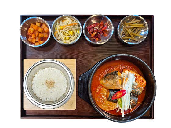 고등어 무조림 솥밥 한상 메뉴 사진(네이버)