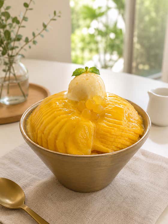 생망고 빙수 (2인분) 시즌 메뉴 사진(네이버)