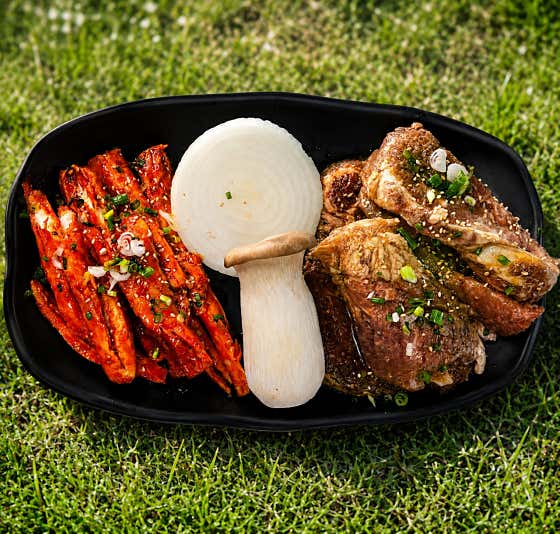 숯불화로 돼지갈비 세트 (2인분) 메뉴 사진(네이버)