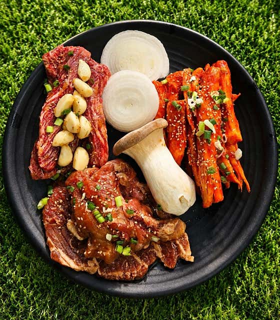 숯불화로 소갈비살 세트 (2인분) 메뉴 사진(네이버)