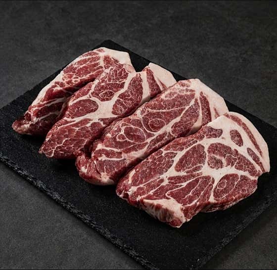 교차 숙성 목살(120g) 메뉴 사진(네이버)