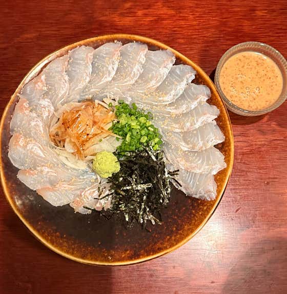 참깨소스사시미 메뉴 사진(네이버)