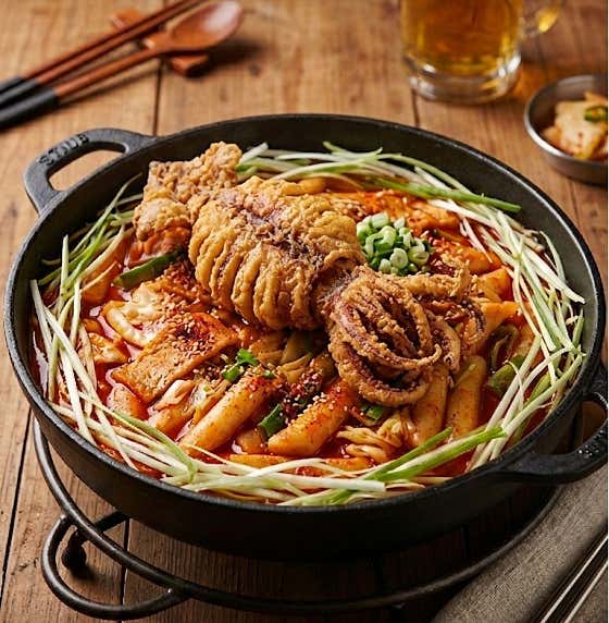 국물떡볶이+통오징어튀김 메뉴 사진(네이버)